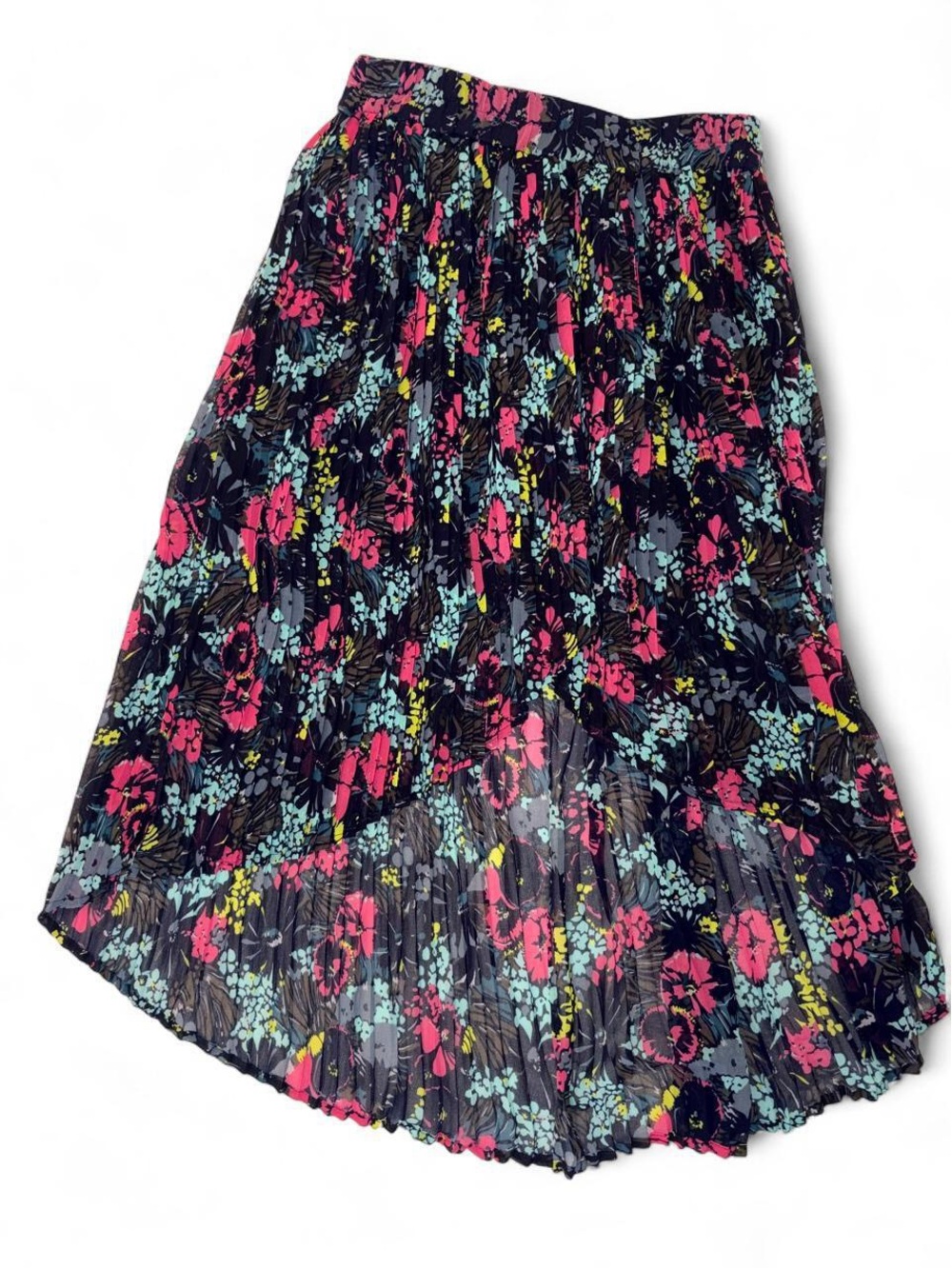 Kimchi Blue high low sheer lined floral skirt